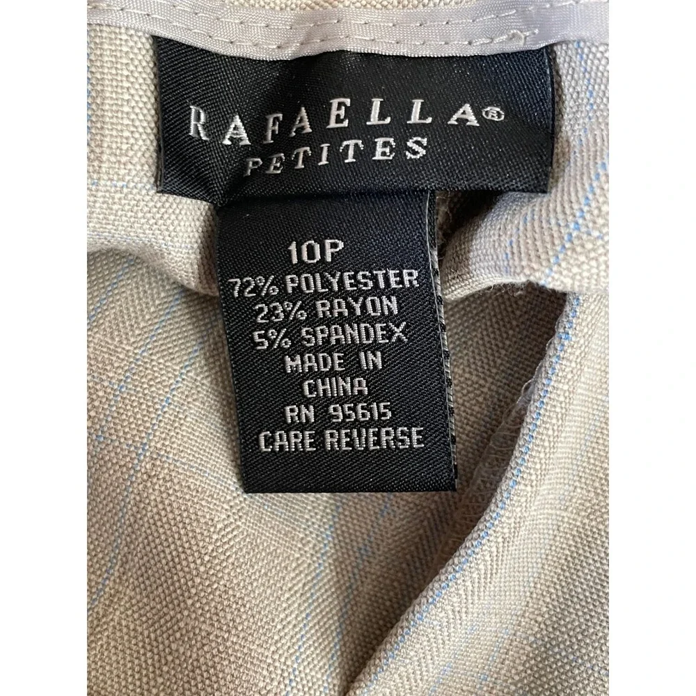 Rafaella Women Pants Lot of 2 Size 10P Dress Tapered Navy Blue Tan Plaid Bundle‎